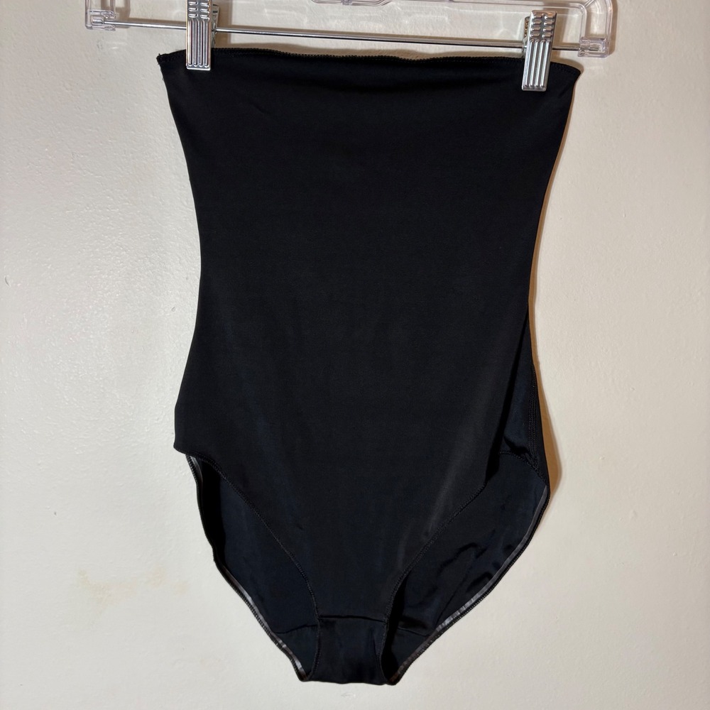 SPANX Black High Waisted Tummy Control Shapewear Bodysuit Size M